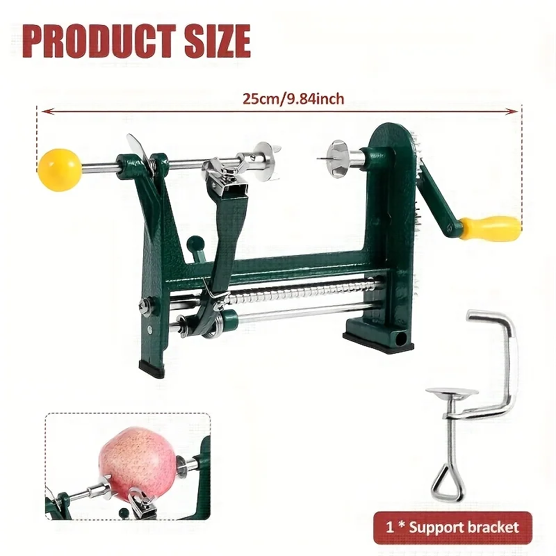 

Резак для нарезки коронок для кухни, овощечистка для яблок, овощечистка для фруктов и овощей из нержавеющей стали, многофункциональная ручная работа 3 в 1