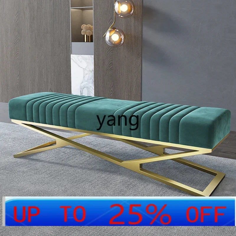 

LH New Bedroom Light Luxury Tailstock Home Doorway Changing Shoes Modern Simple Cloakroom Strip Sofa Stool