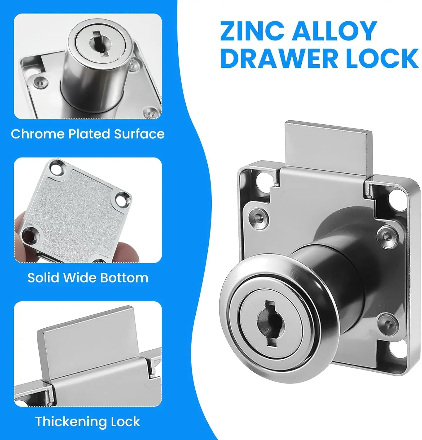 Cabinet Drawer Latch Locks Furniture Door Lock Hardware Desk Lock Wardrobe Cabinet Door Locks Bedside Bookcase Solid Lock