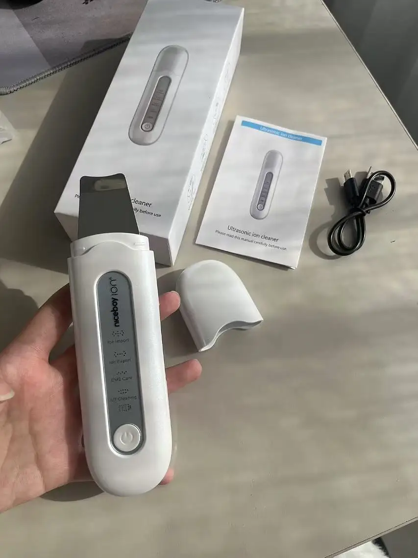 Smart Library Handheld Elektrischer Sonic Scrubber Ultraschall-Porenreiniger Mitesserentferner Gesichtsspatel Tiefenreinigung Dead S