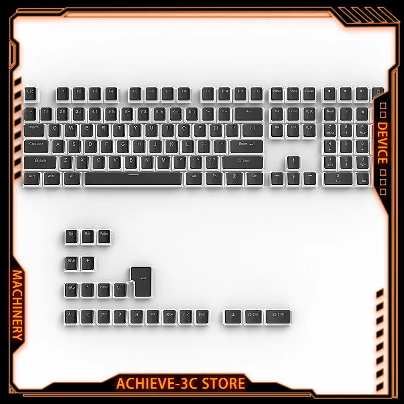 130 Keys Pudding Keycaps Mechanical Keyboard ABS Key Caps Full Size Pervious To Light Hot Swap Mechanical Keyboard Accessories