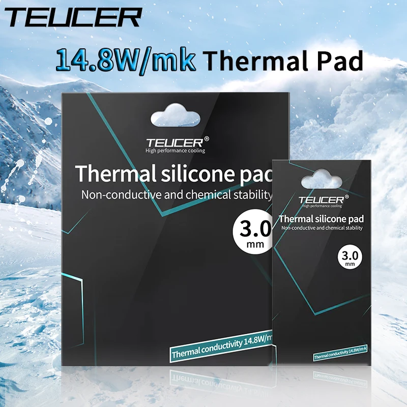 TEUCER 14.8W/mk Heat Conducting Thermal Pad Computer Laptop GPU VGA Card CPU Heatsink Cooling Conductive Silicone Grease Sheet