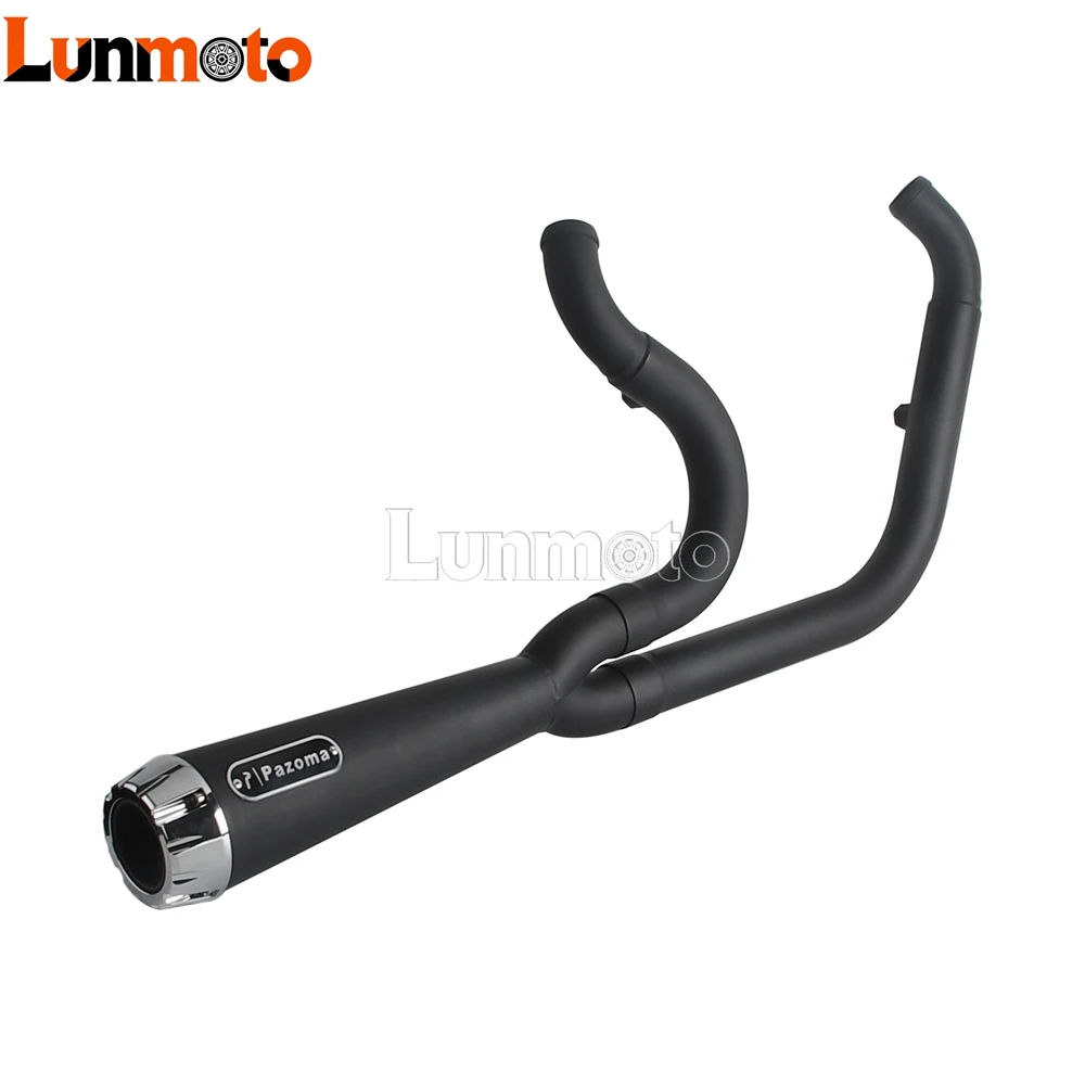 2-in-1 Pazoma Exhaust Muffler Stepped Header Kit High Pipe For Harley Softail Fat Bob Street Bob Low Rider Slim Deluxe 2018-2025