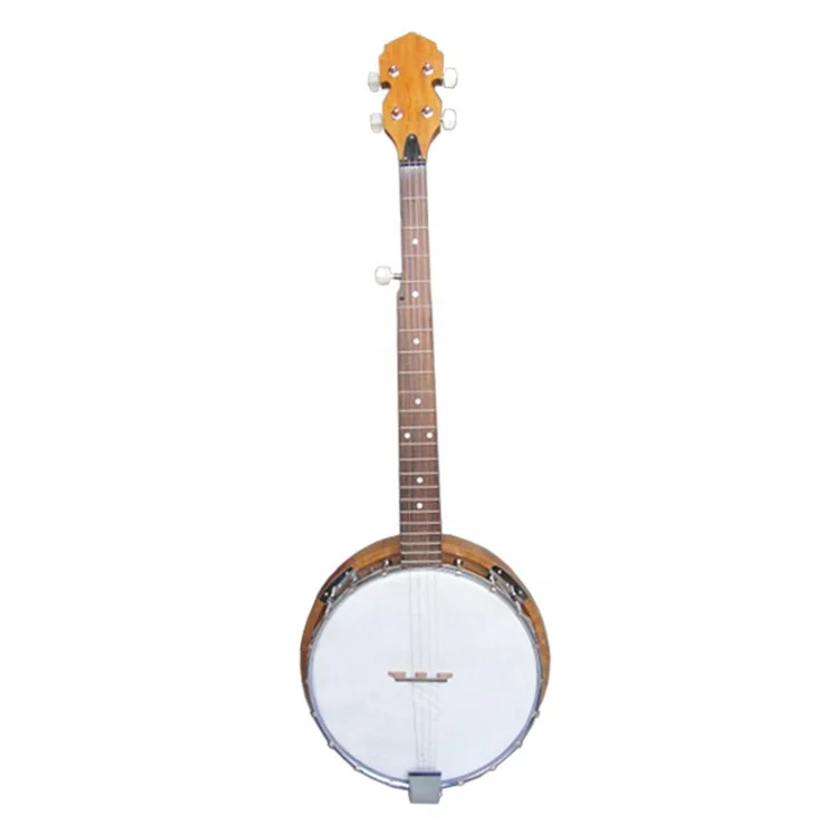 2022 Five-string banjo This wood color solid wood banjo drum skin top maple back