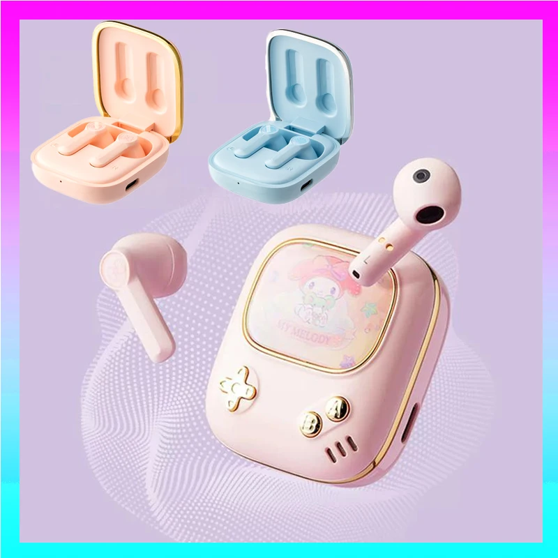 Kawaii Sanrio My Melody Cinnamoroll Anime Figure Wireless Bluetooth Earphone Athletic Long Battery Life Hifi Sound Quality Gift