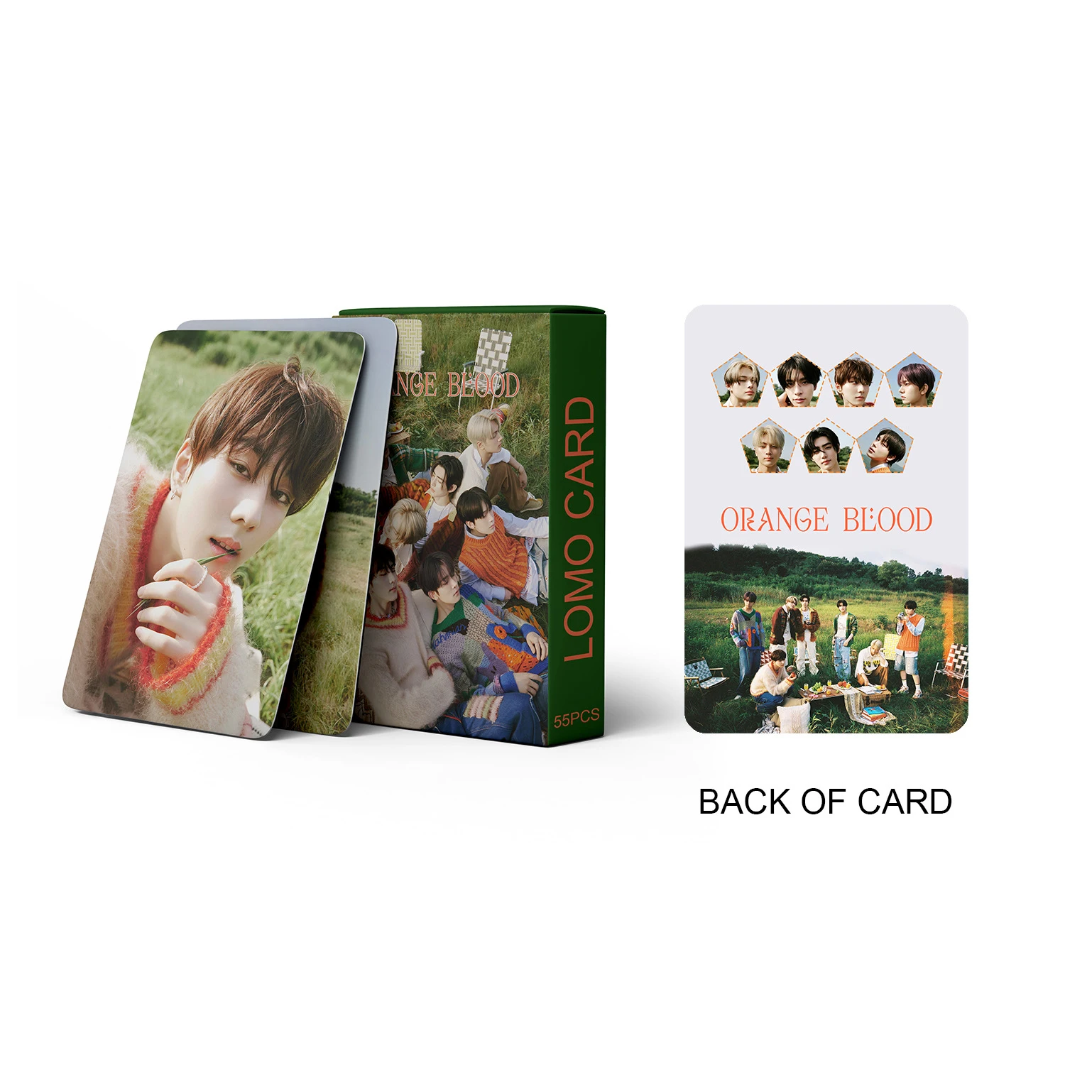 55 E Group ORANGE BLOOD New Specialty Small Card LOMO Collection Cards Around The Korean Wave