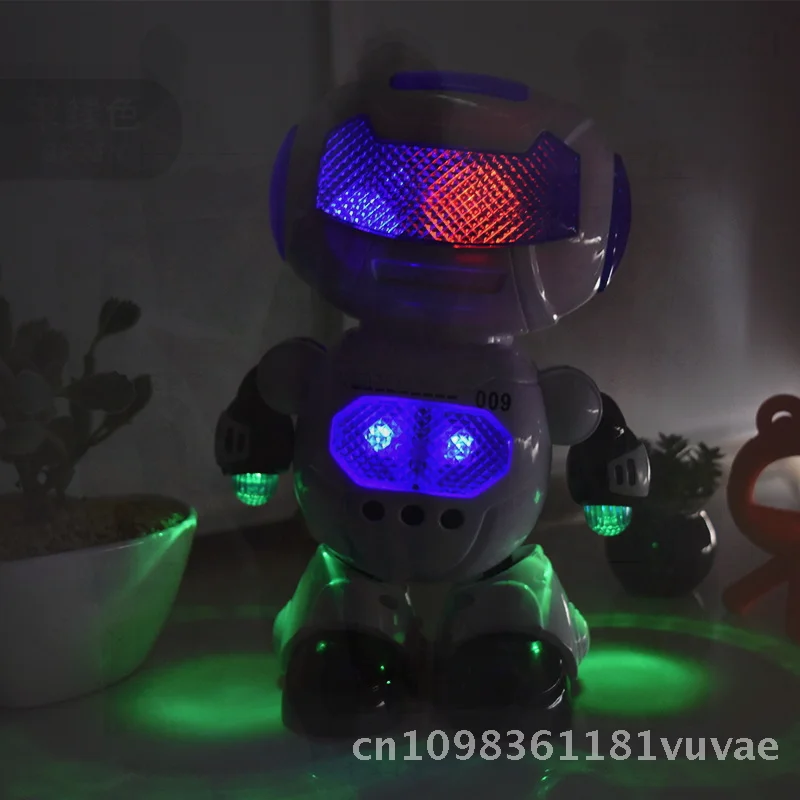 Electric Intelligent Dancing Robot Toy with Rotating Lights And Music for Children Boys And Girls Glow Singing Dancing Plastic