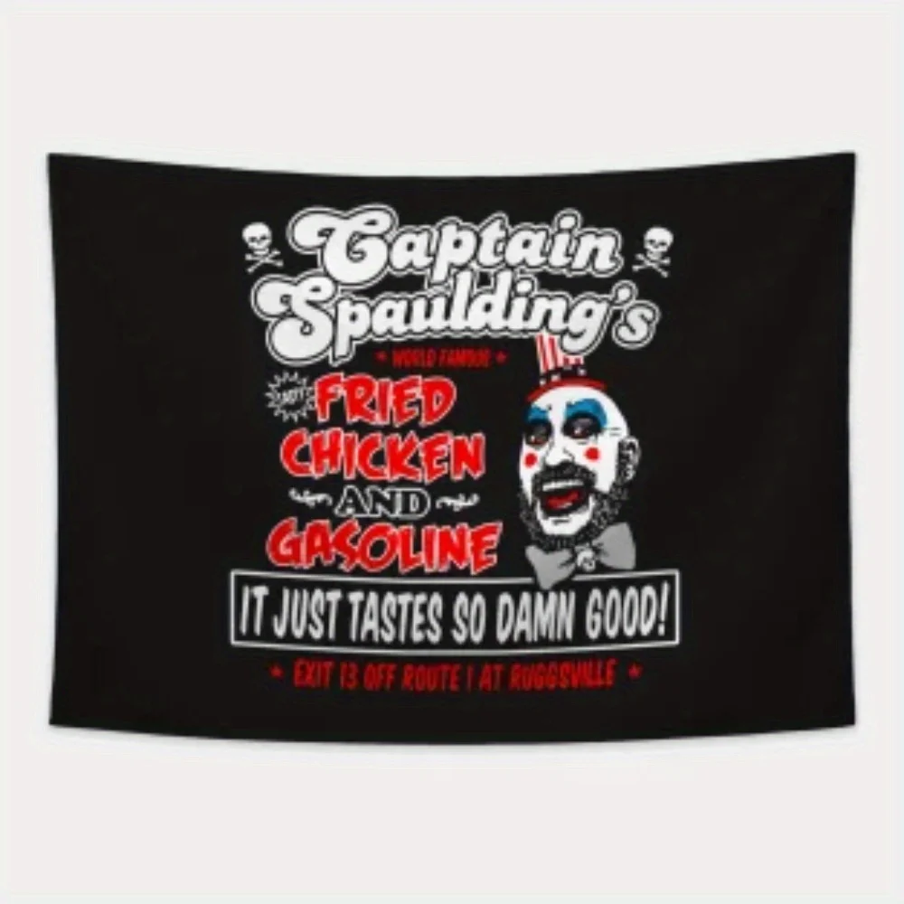 Captain Spaulding's Tapestry: Edgy, Humorous, and Bold Wall Art for an Unconventional Decor Statement