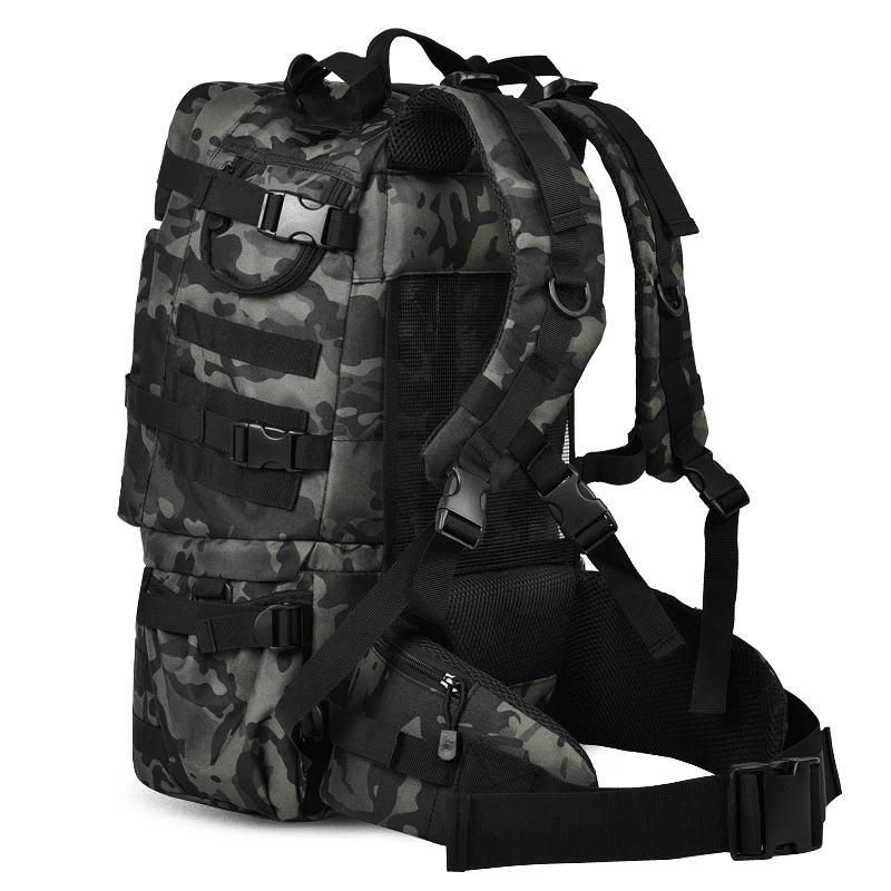 50L Large-capacity Backpack Nylon Waterproof Camp Hike Backpacks Men Molle Rucksack