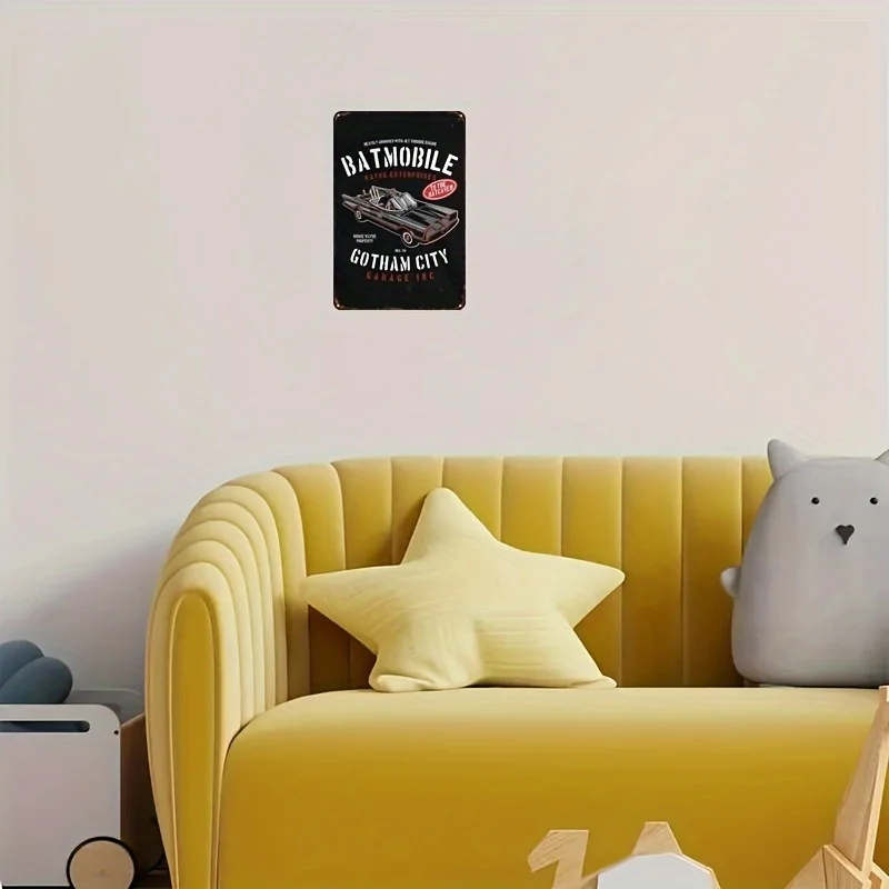 Batmobile Gotham Garage Decorative Metal Sign - 8\