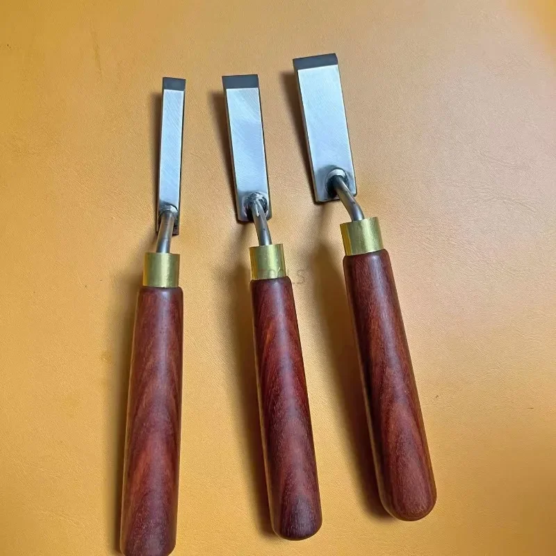 Groove Trimming Long Neck Carving Chisels Woodworking Flat Bottom High Foot Shovel Knife Gooseneck Flat Mouth Scraping Chisel