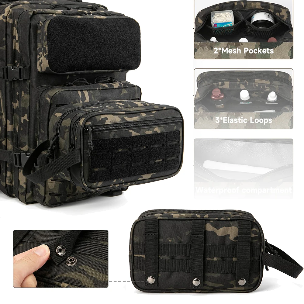 Men\'s Toiletry Bag Modular Accessory Bag EDC Small Bag Waterproof Compartment with Small Dopp, Shower Supplies and Hygiene Produ