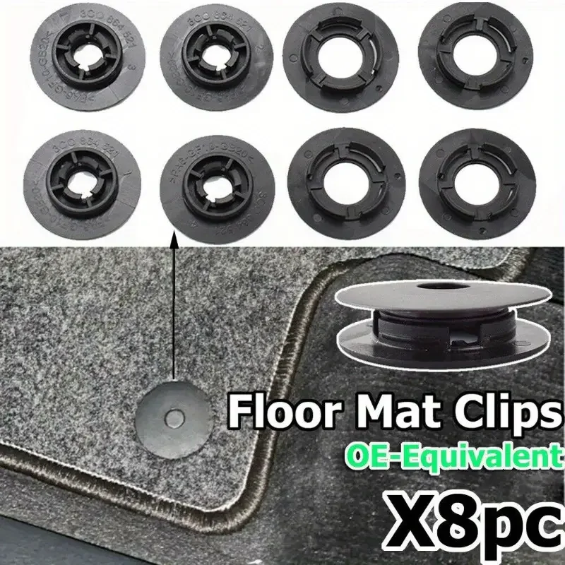 Plastic Non-Slip Car Floor Mat Caret Clips Fixing Fastener Clips For Holder Grips Clamps Floor Holder Auto Fastener Clips 8pcs