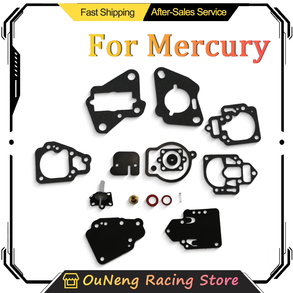 

Outboard Carburetor Repair Rebuild Kit For Mercury Marine Many 6HP 8HP 9.9HP 10HP 15HP 25HP 2T 1395-9761 1395-97611/18-7212