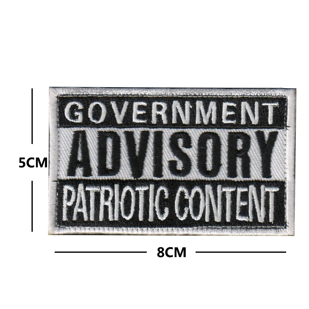 Embroidered Parental Advisory Patches MIlitary Funny Letter Patch Tactical Fabric Flag Badges