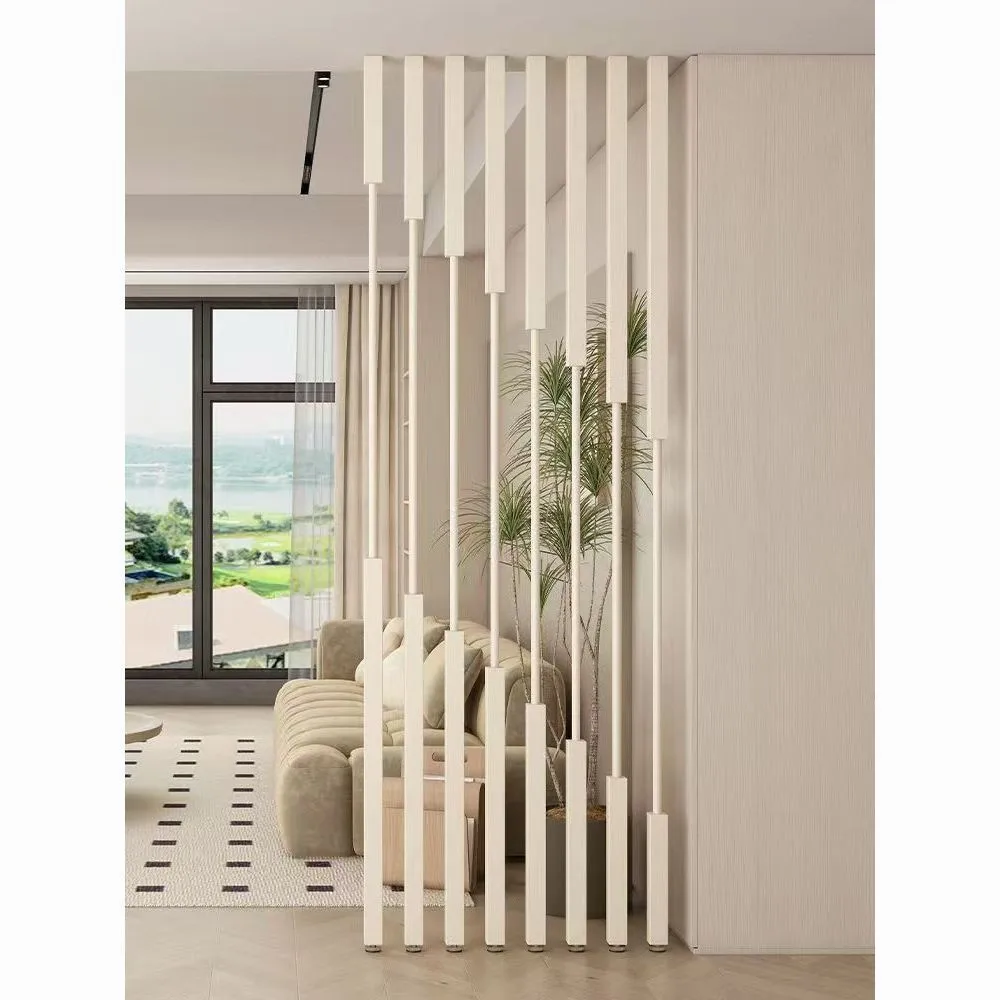 Guest restaurant column wrought iron stainless steel screen partition hollow grille cover decoration