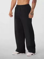 Pantalones de chándal para hombre, pantalones de chándal con cintura elástica, ropa deportiva informal para gimnasio, pantalones holgados y cómodos que combinan con todo para otoño