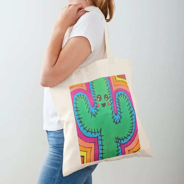 

Colorful Kawaii Cactus Tote Bag woman shopping bag large size bags Women's shopping bag Gift bags