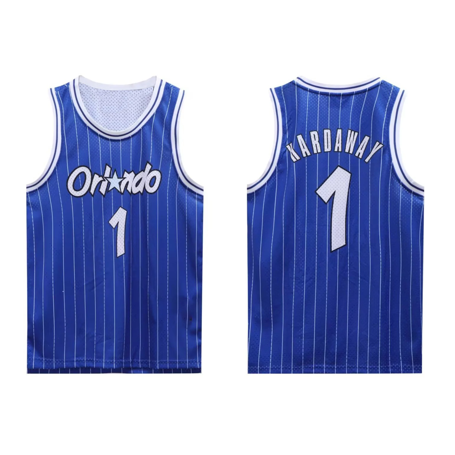 Latest Summer Specials Hot Team Magic Black and Blue No. 1 Mesh Vest Basketball Shirt Comfortable, Fast Drying and Breathable