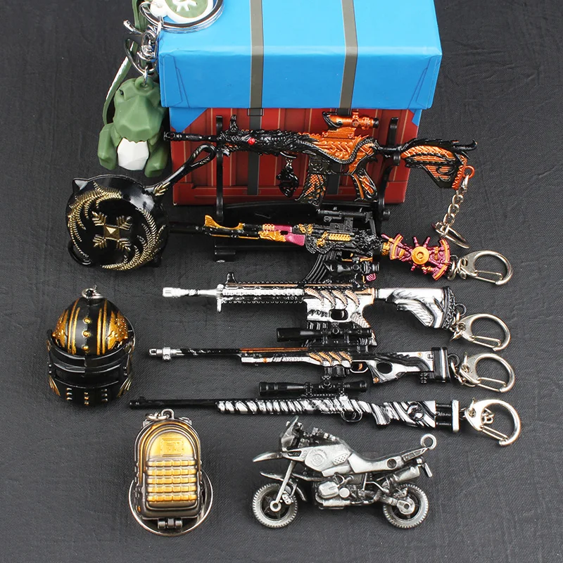 Alloy Beauty Gun Shape Keychain Multiple Keychain Undetachable Adult Toy Fakegun Decoration Rilakkuma Keychain Brelok