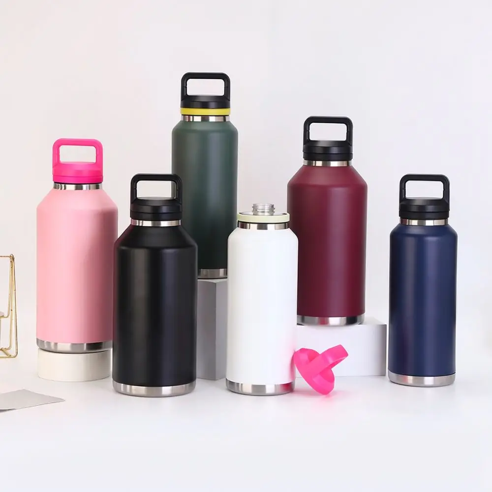 Large Capacity Vacuum Insulated Water Bottle Stainless Steel Portable Thermal Flask For Outdoor Sports Camping Travel 2
