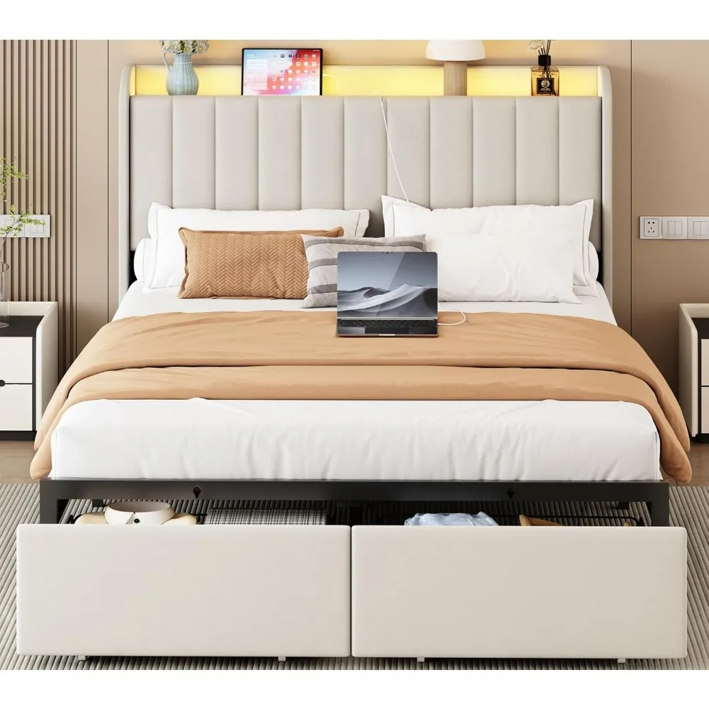 Queen Bed Frame Wit…