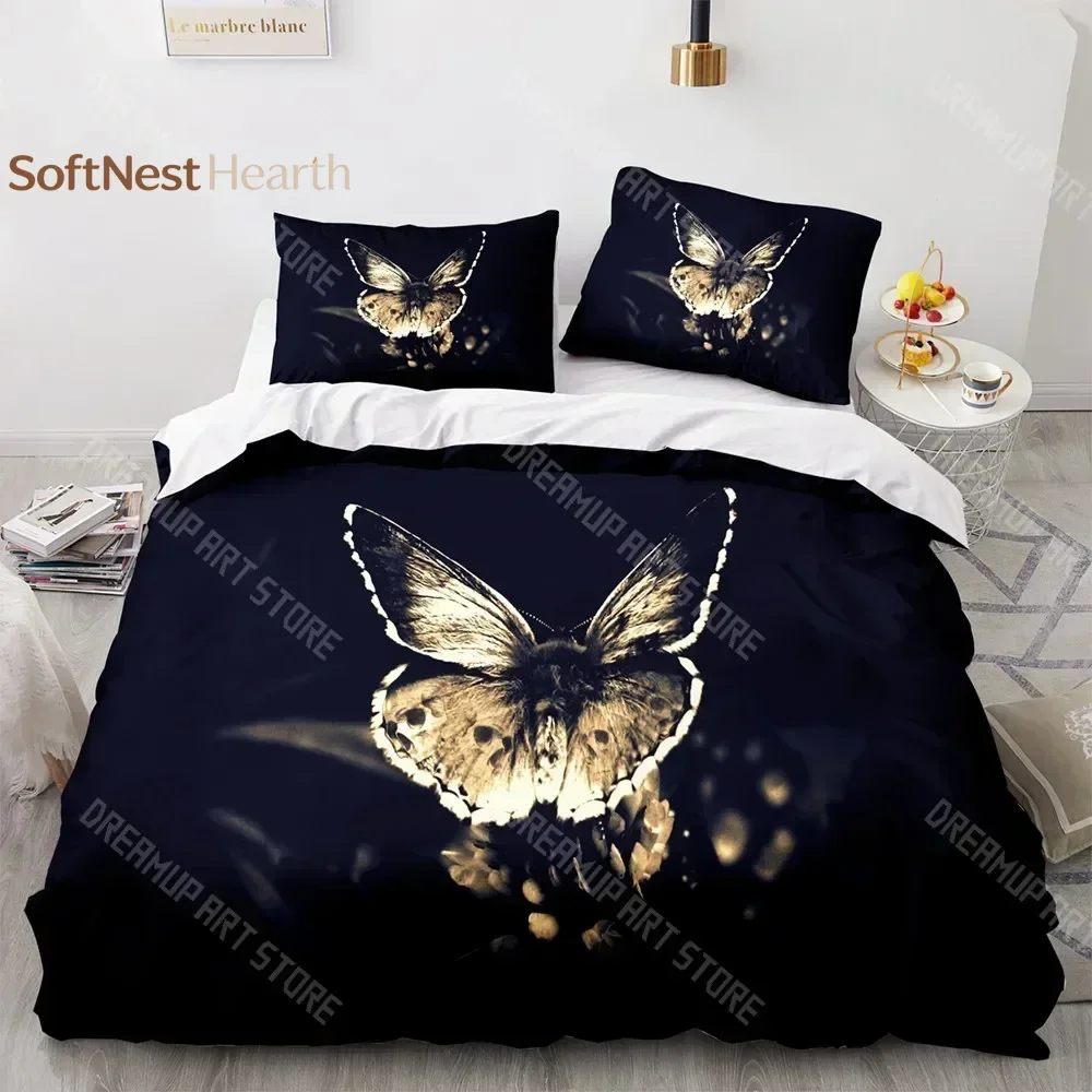 2026 3D Print Butterfly Bedding Set Single Twin Full Queen King Size Mountain Elf Bed Set Aldult Kid Bedroom Duvetcover Sets