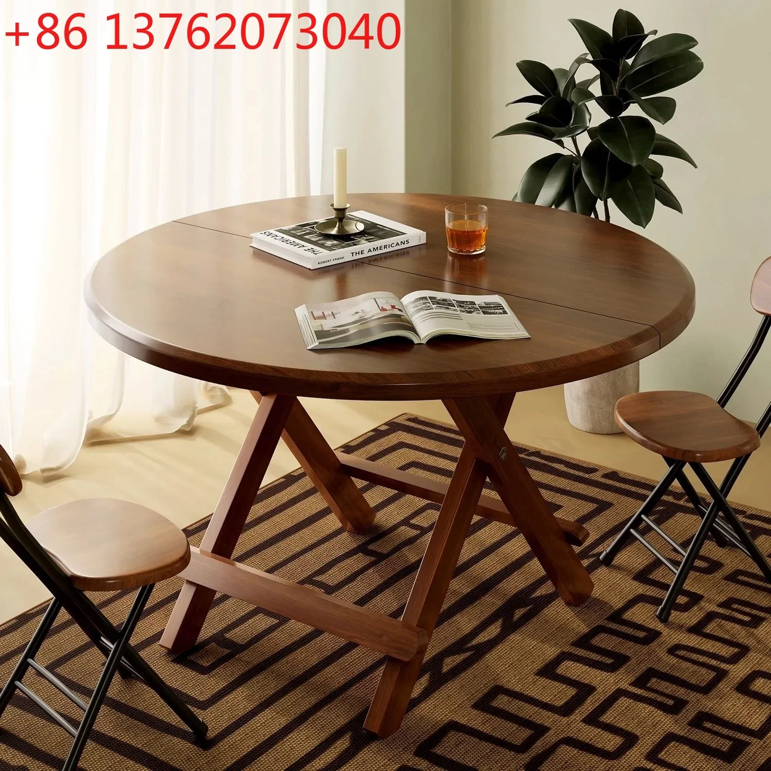 

Folding table household small apartment eating multi-functional simple stall folding table portable