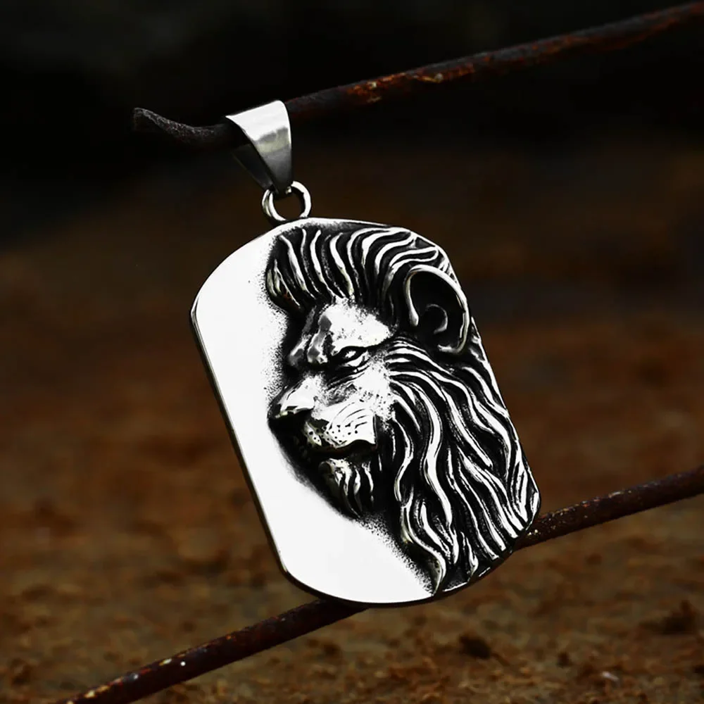 فاسق الهيب هوب الفولاذ المقاوم للصدأ الحيوان قلادة قلادة الرجال شخصية الموضة الأسد الأفعى قلادة السائق مجوهرات الحفلات بالجملة #3