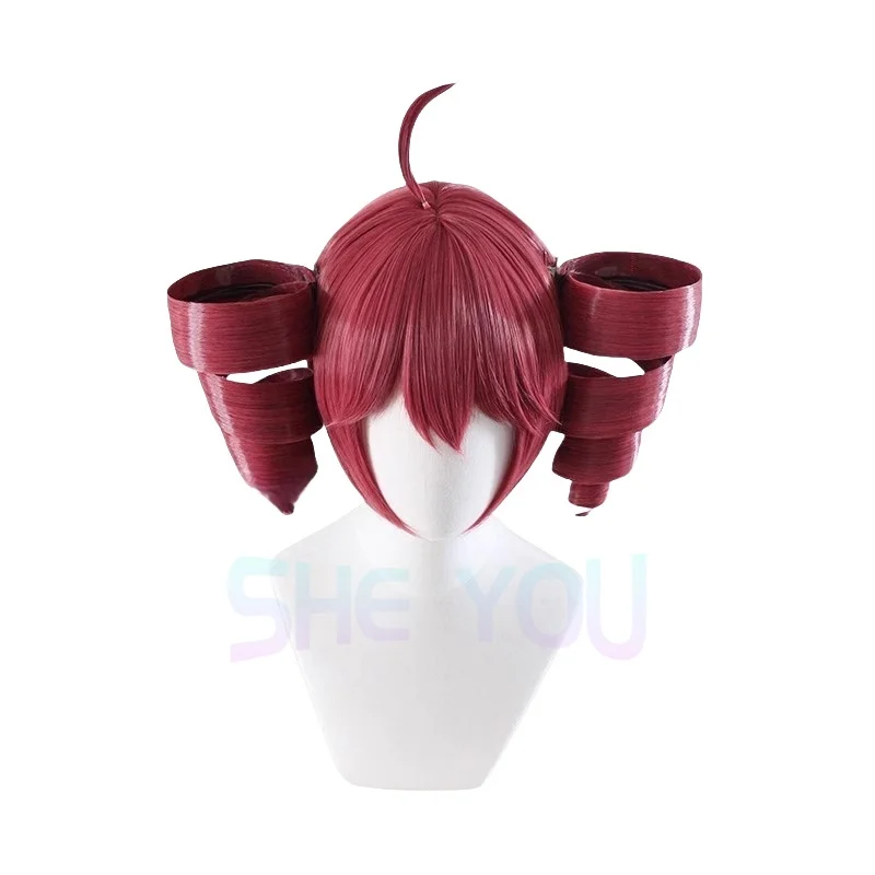Anime Kasane Teto Wig Cosplay Women Cute Red Ponytail Wig High Heat Resistant Hair Teto Wig Free Wig Cap