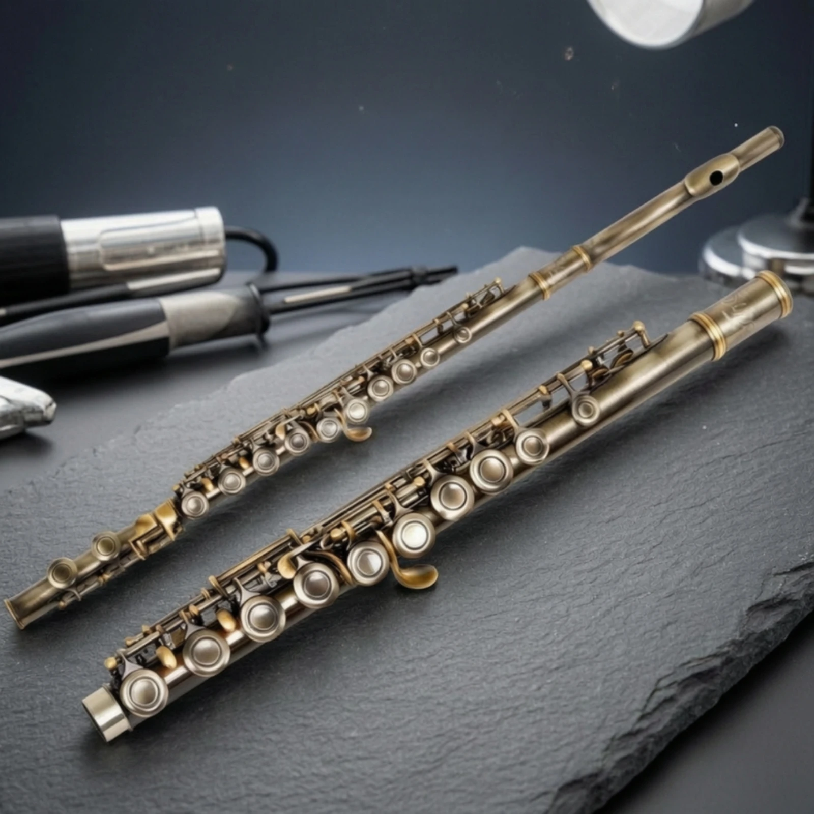 C Flute Straight Headjoint Closed Hole Flute Woodwind Instrument Ergonomic Long-Lasting for Beginners, Practice, Music Lessons