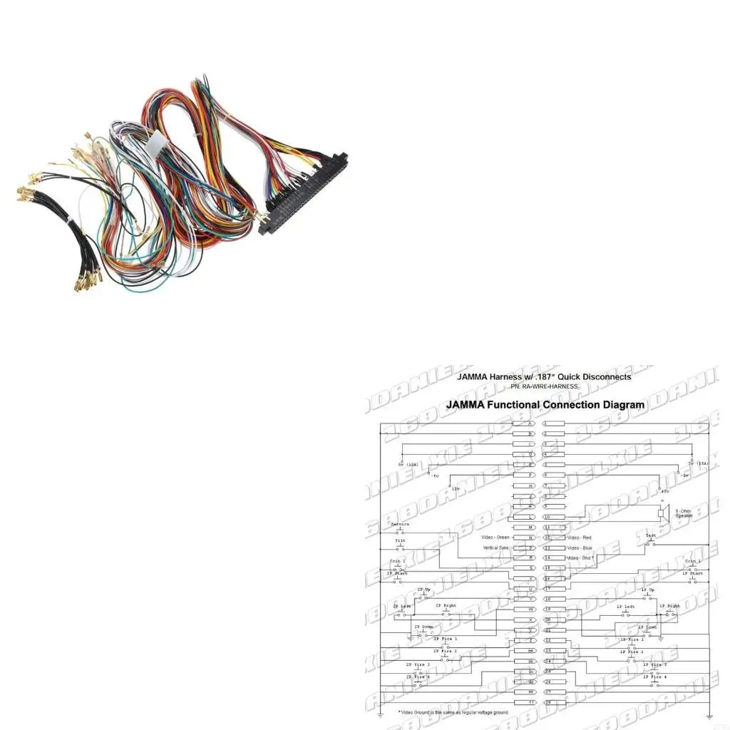 J78A 28Pin Wire Wiring Harness Jamma 60-in-1 board Arcade PCB Cable Arcade Jamma Board Machine Wiring Harness 60 in 1 Harness