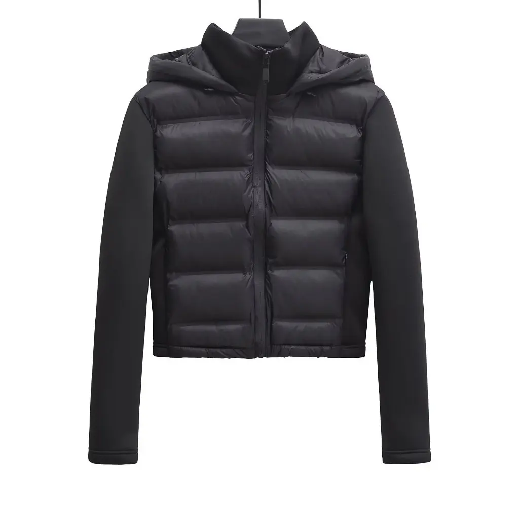 

Warm Hooded Cotton-Padded Jacket Long-Sleeved Slim-Fit All-Match Autumn Winter Outerwear Simple Capable 4391742
