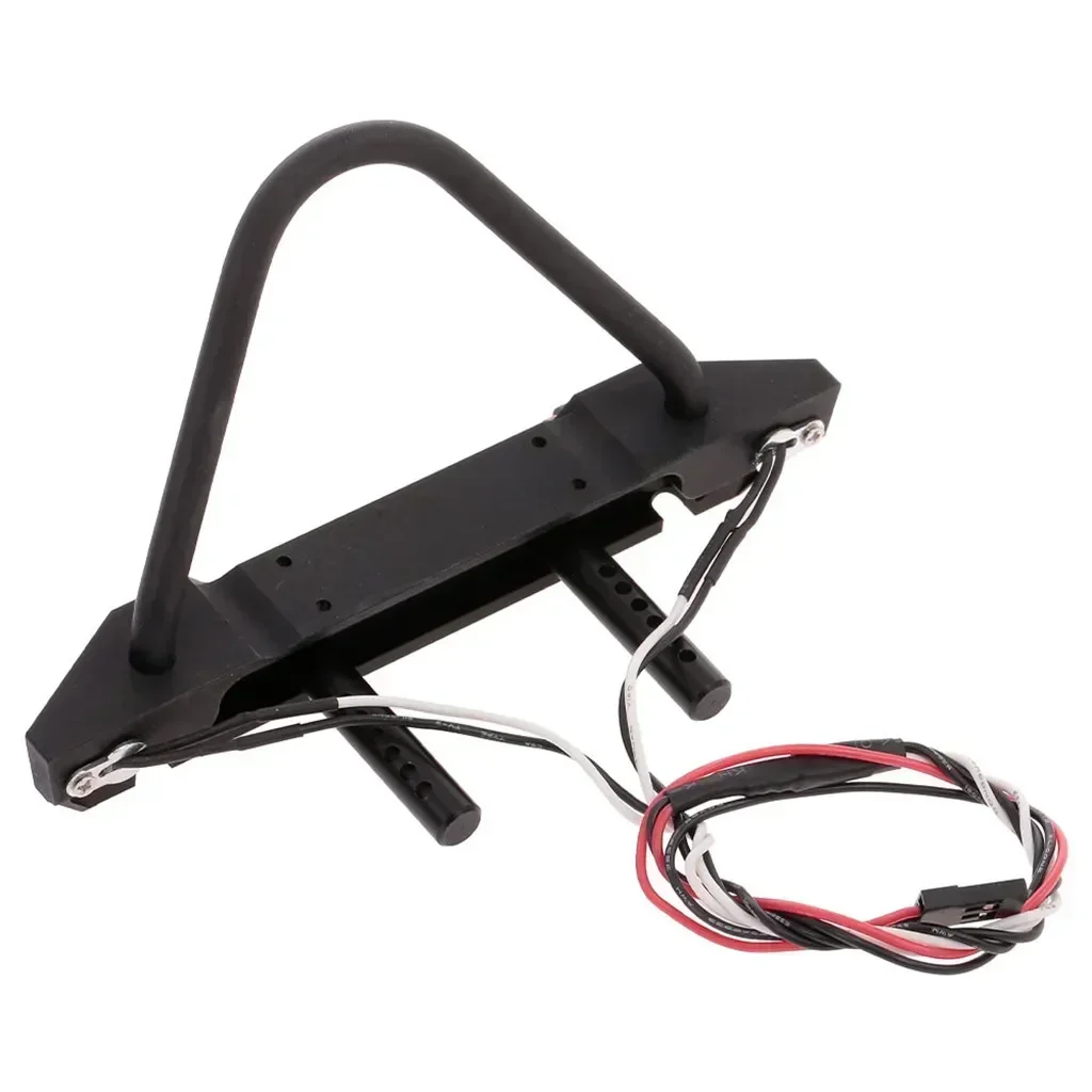 المصد الأمامي المعدني مع 2 مصباح ليد لسيارة RC RC الزاحف Trxs TRX-4 محوري SCX10 & SCX10 II 90046