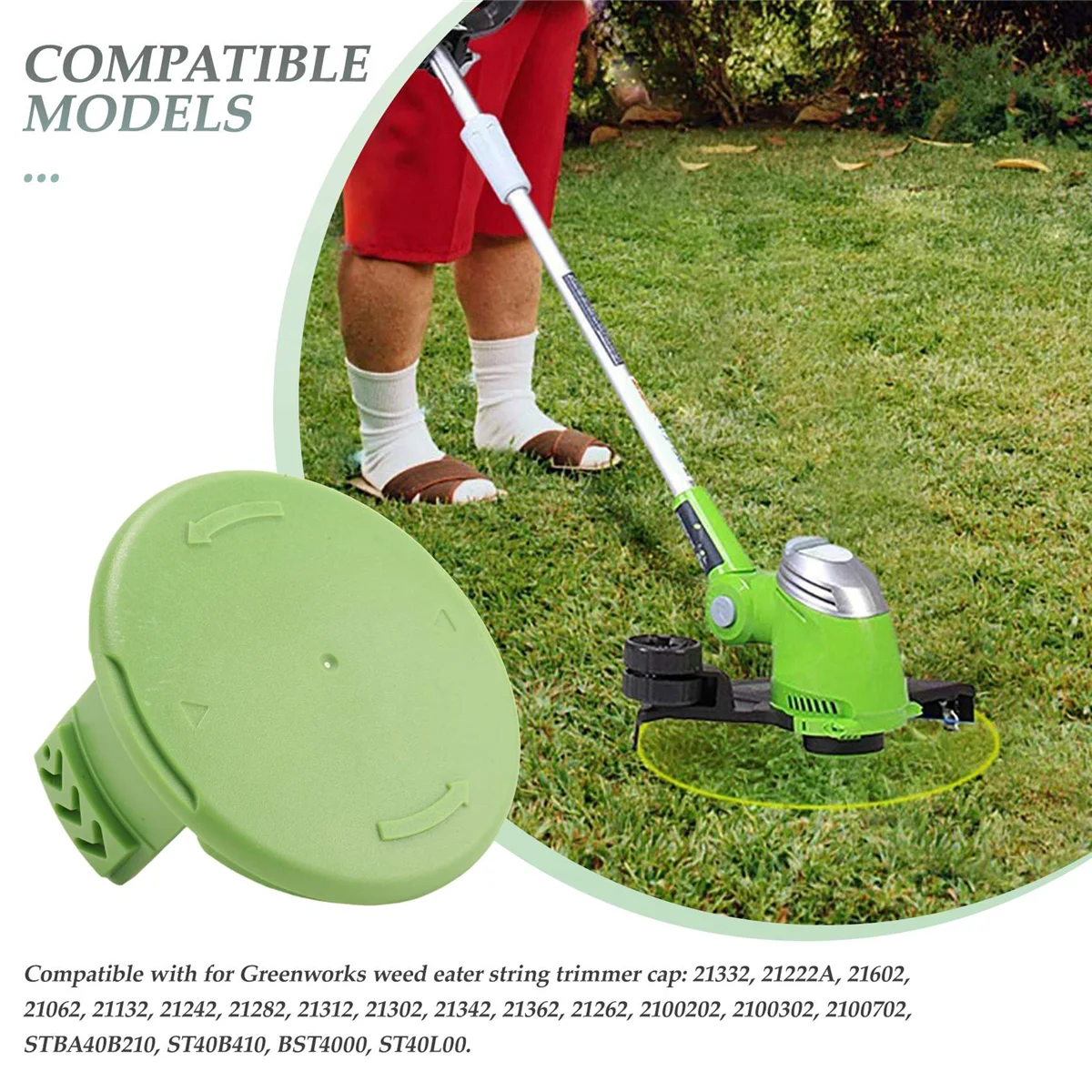 3 упаковки сменных крышек для катушек, детали 3411546 A-6 для Greenworks 21332 21342 24 В, 40 В, 80 В, беспроводной пожиратель сорняков
