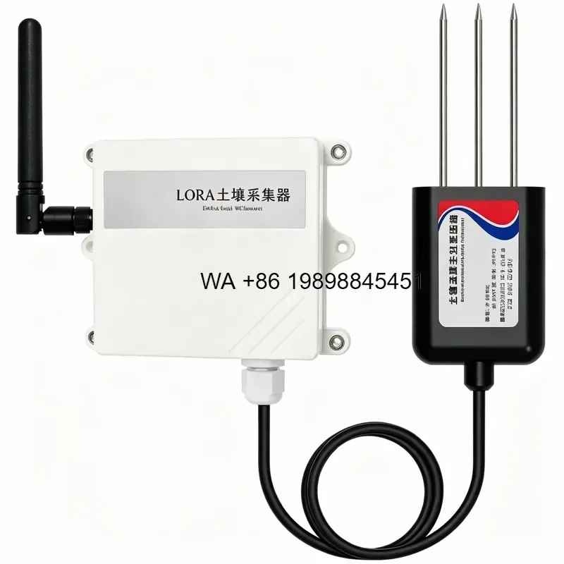 Wmwmnu Wireless Soil Temperature Moisture Sensor for Agriculture Greenhouse Farmland Monitoring LORA 3000m Range 3 Year