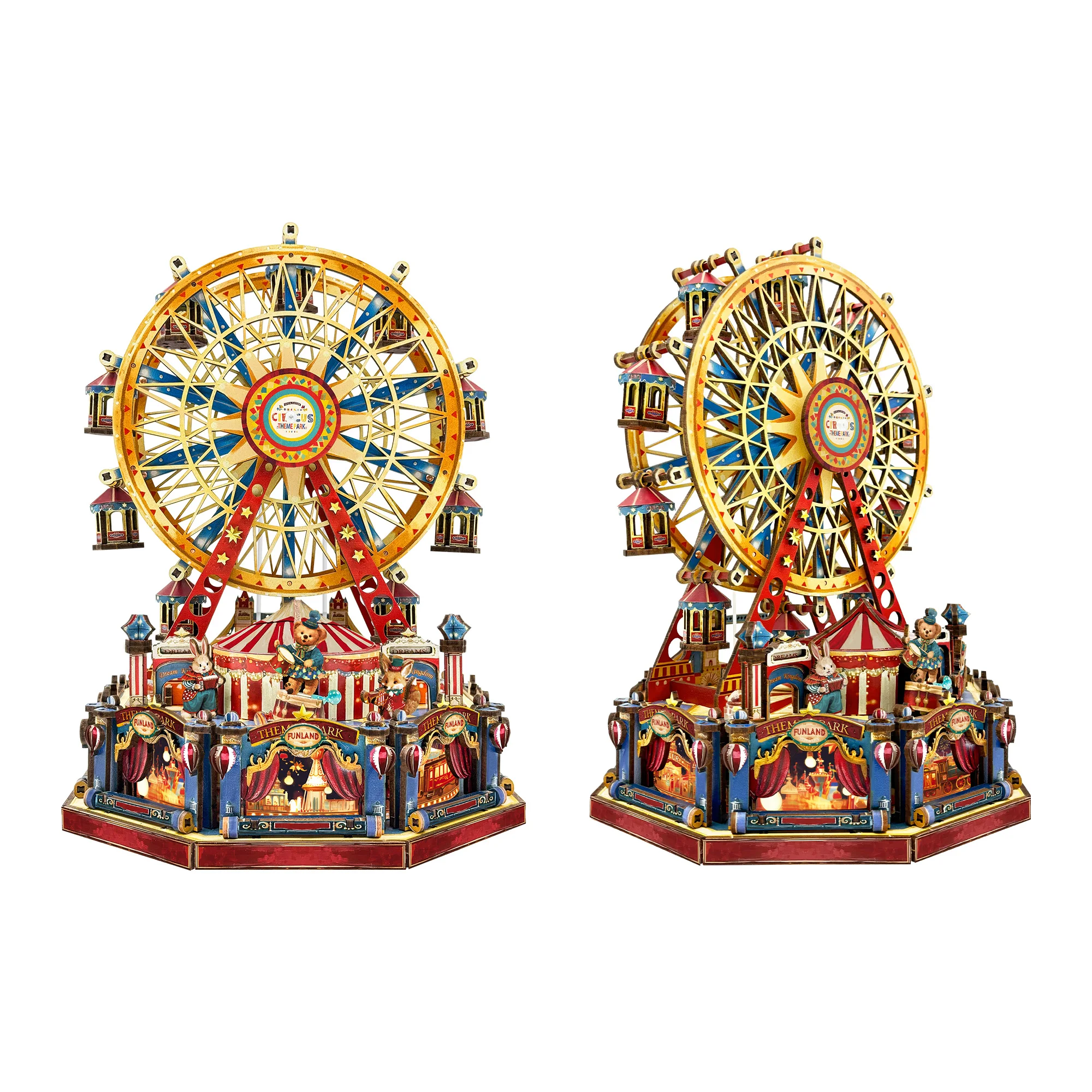 

Handmade assembled model - book stand for 3D model of a house, bedroom, office, study, desktop decoration item, family and friends gifts, birthday, school start season, Halloween, Christmas, Valentine's Day, gift - Century Ferris Wheel SQ-69