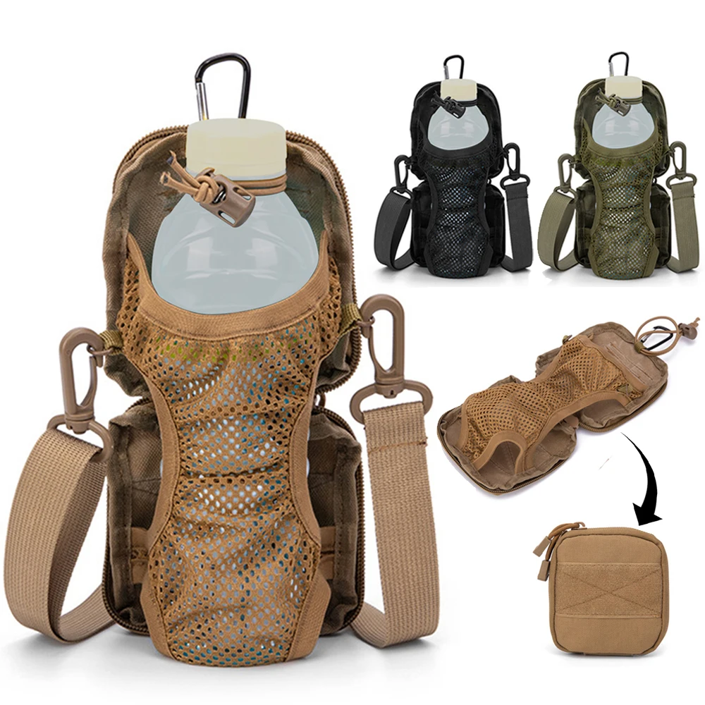 

Tactical Water Bottle Pouch Molle Foldable Water Bottle Holder Canteen Cover Holster Kettle Bag Climbing Water Bottle Holder Bag