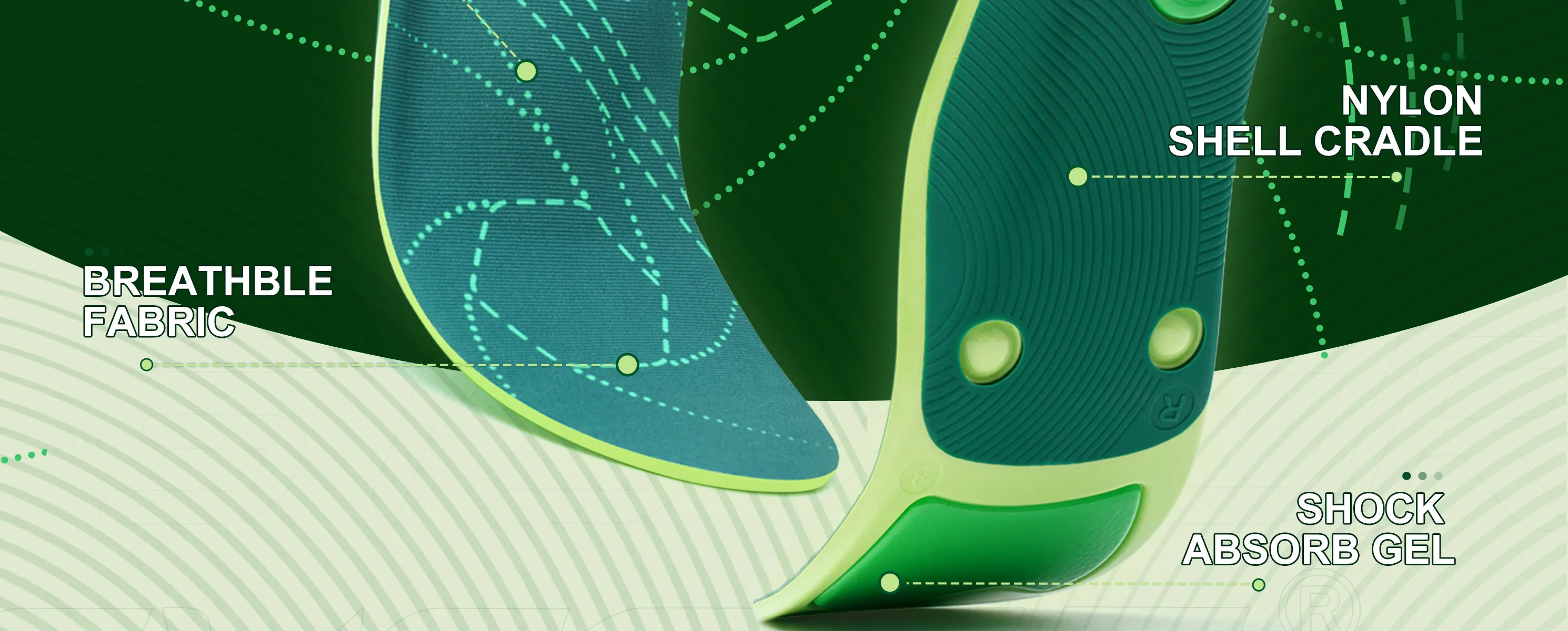 Orthopädische Sport-Einlegesohle zur Linderung von Plantarfasziitis, Plattfuß, hohe Fußgewölbestütze, für Männer und Frauen, Arbeits-Orthesen-Einlage, Schuh-Sneaker-Sohle – Detail 5