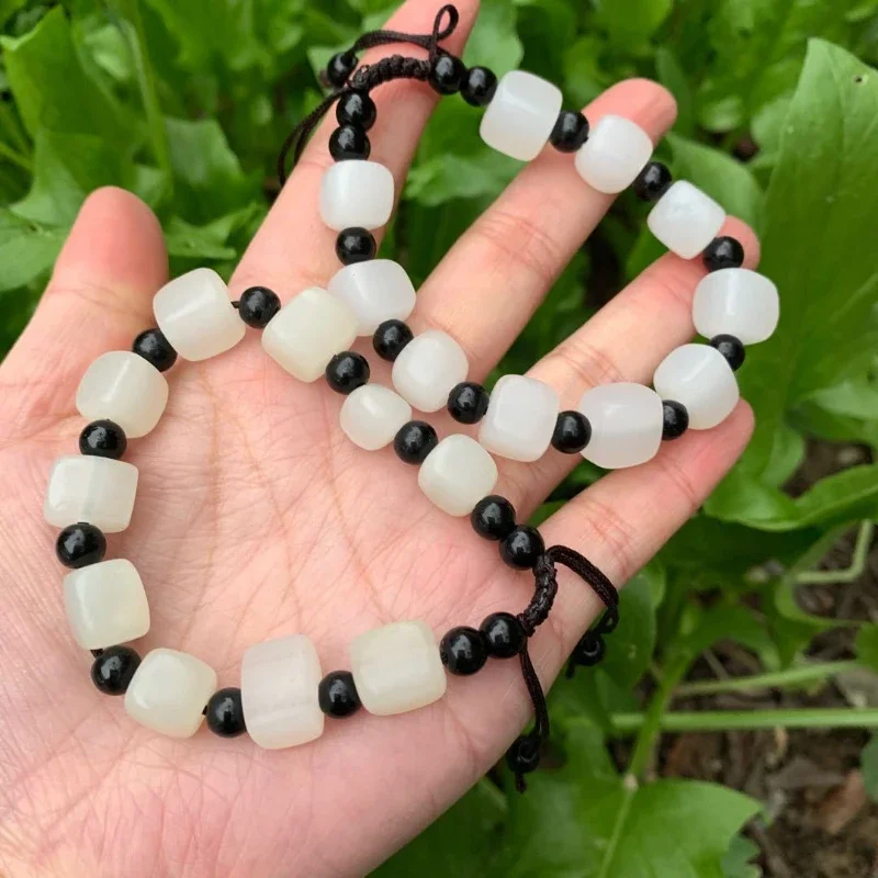 

Женский и мужской браслет, небольшой квадратный браслет с нефритовым сапфиром