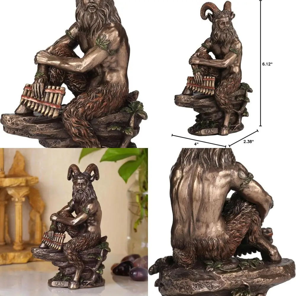 

Veronese Design 6.125 Pan Statue: The Greek Wild God, Cold Cast Bronze Resin