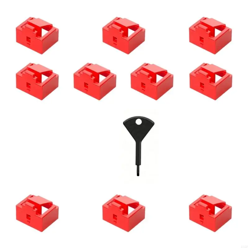 462E Secure RJ45 Networking Sockets Cover Pack Of 10 Includes Removal Tool For Networking Protections