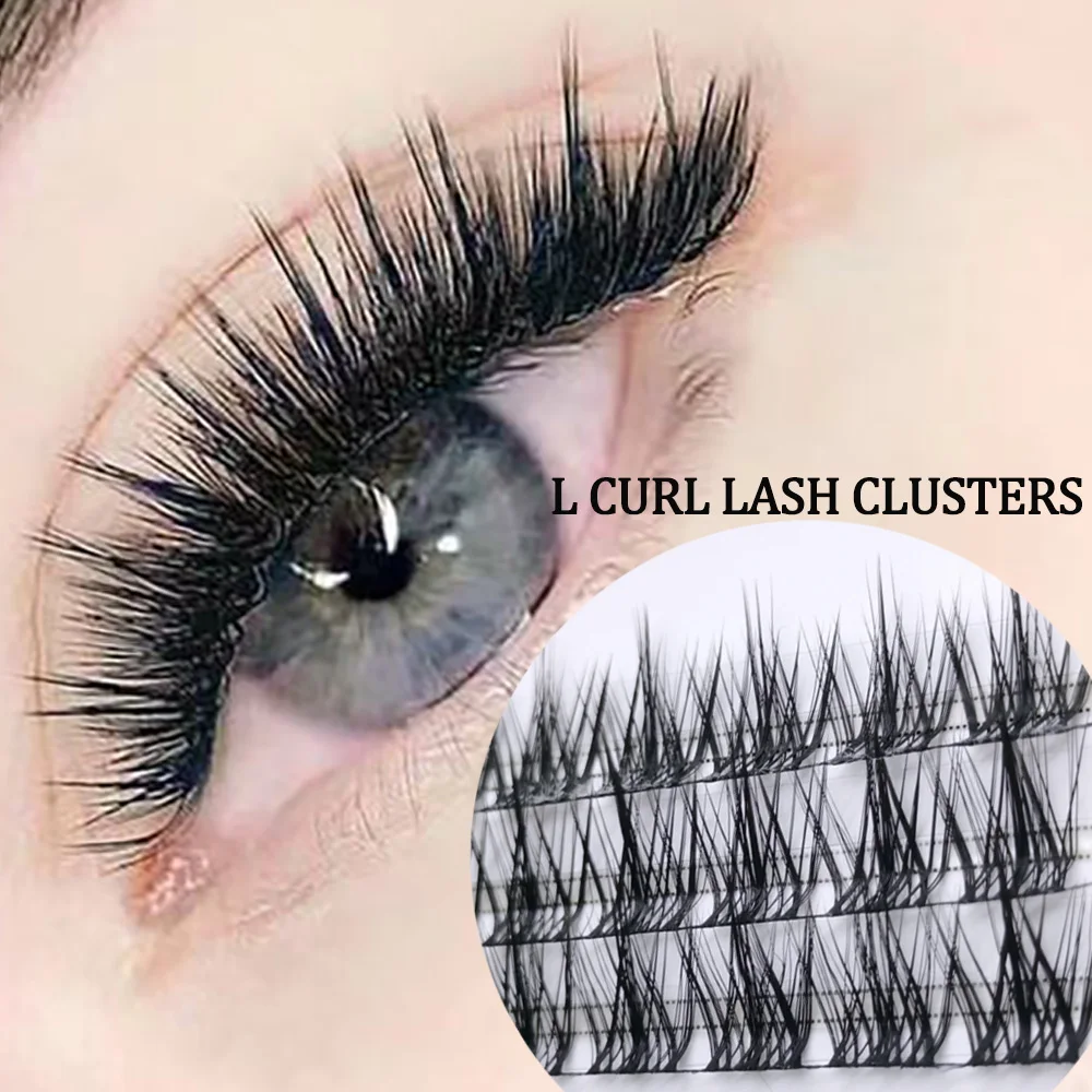 L Curl Eyelash Clusters 10P 20P Segmented Individual Lashes Faux Mink Silk False Eyelash Korean Makeup Tools Cilias Volume Fans