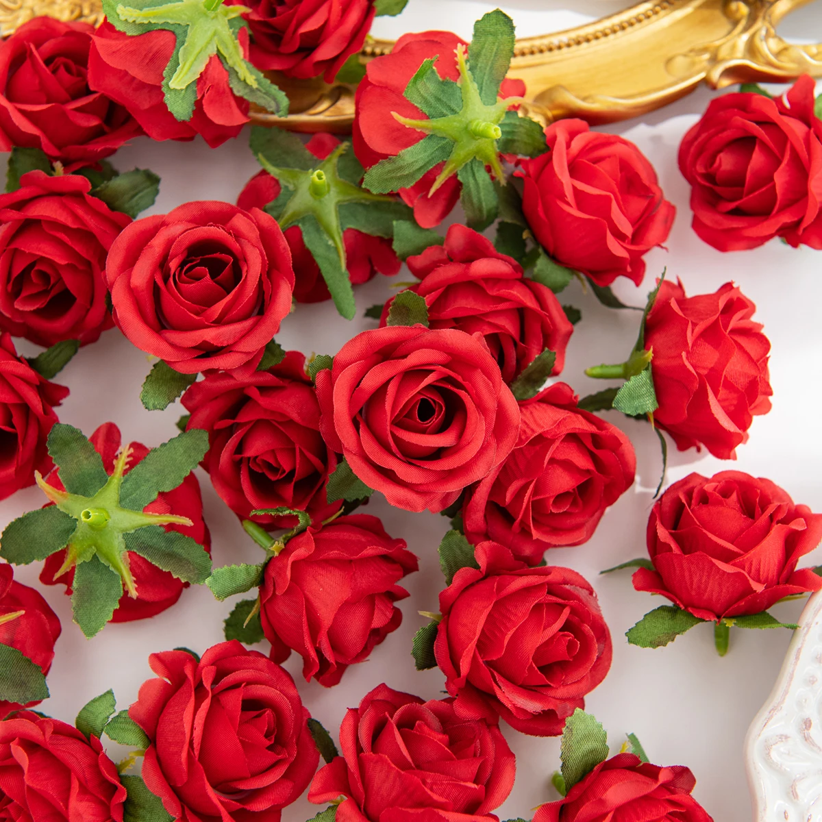 Künstliche Blumen Günstige Seidenrosenköpfe Heim Hochzeit Gartendekoration Valentinstag Outdoor-Party DIY Geschenkbox Scrapbook Bastelzubehör Bestseller – Detail 8