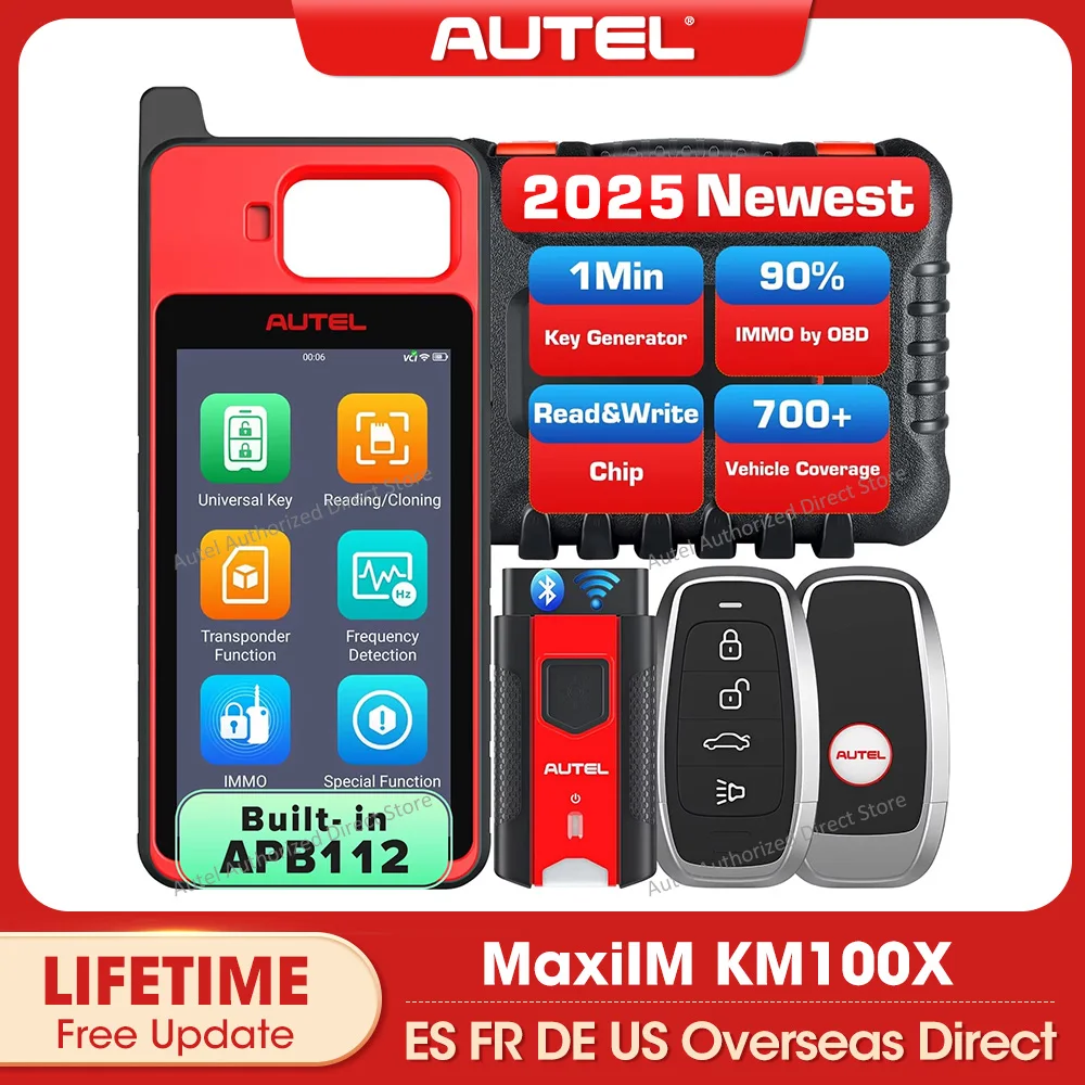 2025 Autel MaxiIM KM100 Key Fob Programming Tools KM100X key Programmer 60s Key Generation OBD IMMO Key Learning Key Free Update