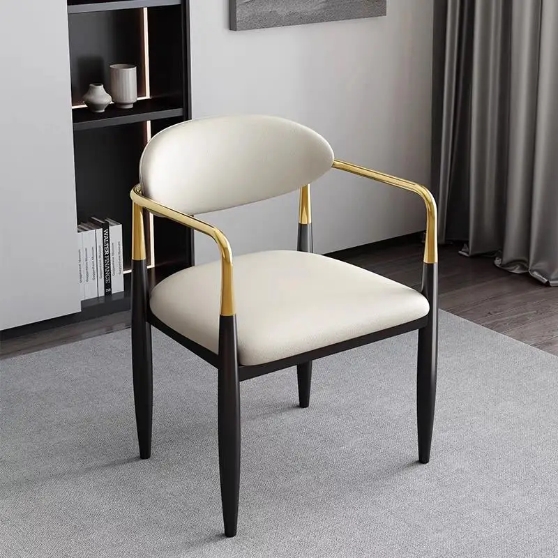 

Modern Luxury Dining Chairs Comfortable Minimalist Lounge Dining Chairs Unique Creative Mobile Metal Muebles Home Furniture