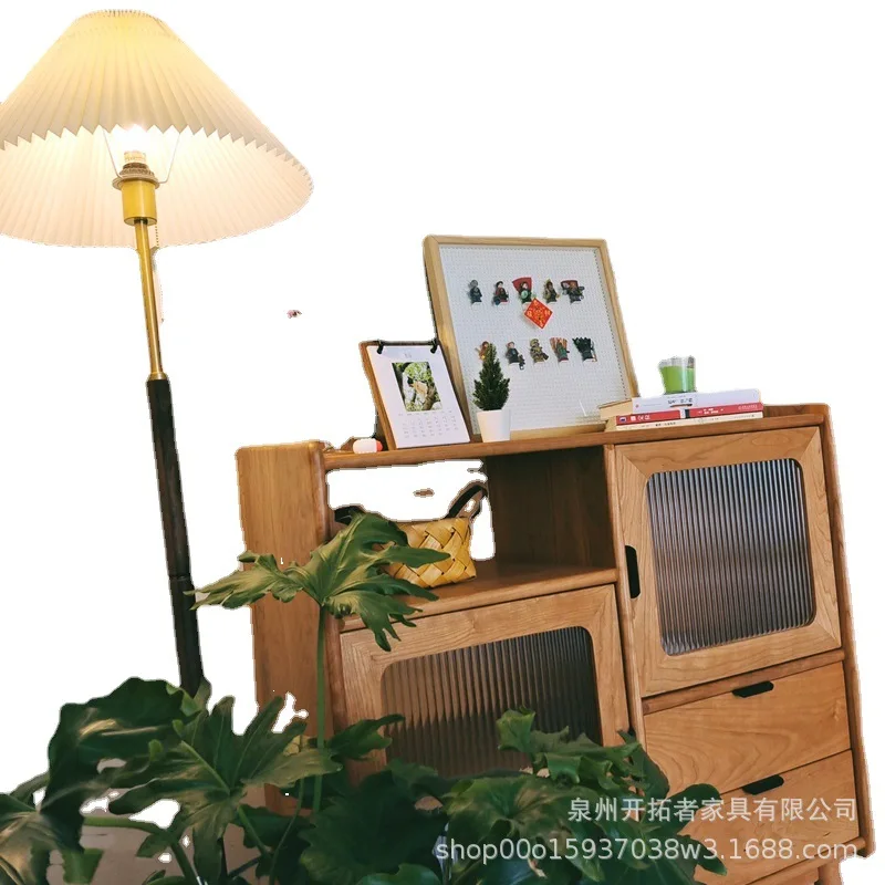 

Japanese-style solid wood dining side cabinet, household TV side cabinet, cherry wood storage tea cabinet, living room simple