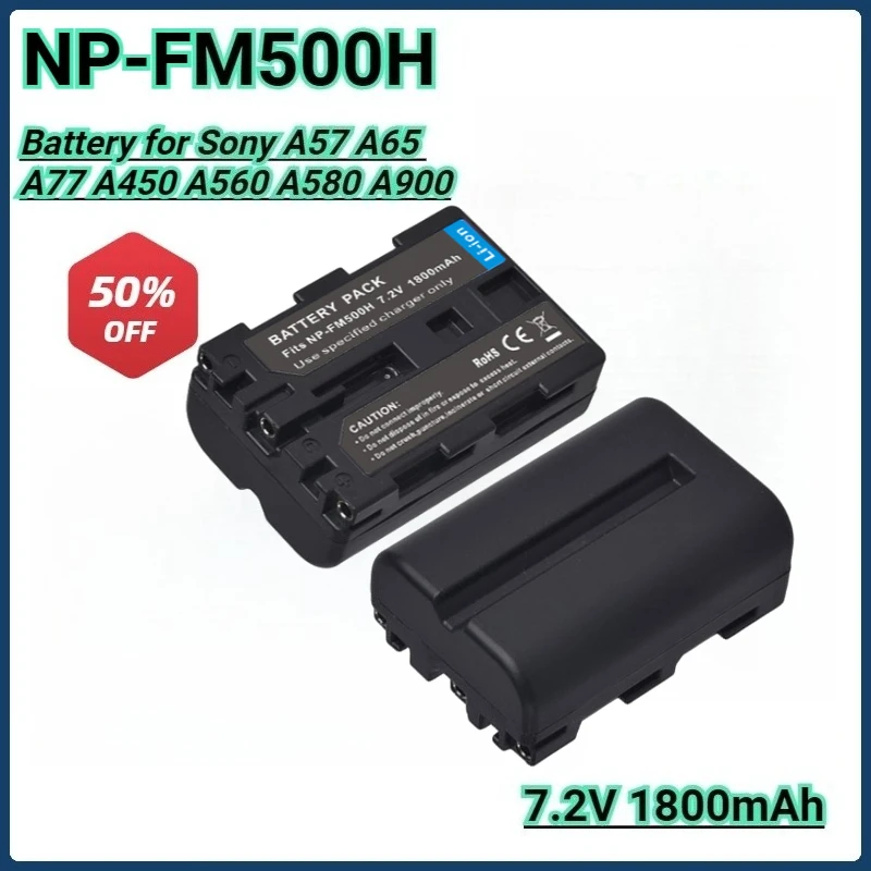 

NP-FM500H NPFM500H NP FM500H Аккумуляторная батарея для Sony Alpha SLT A57 A65 A77 A99 A350 A550 A580 A900 Bateria