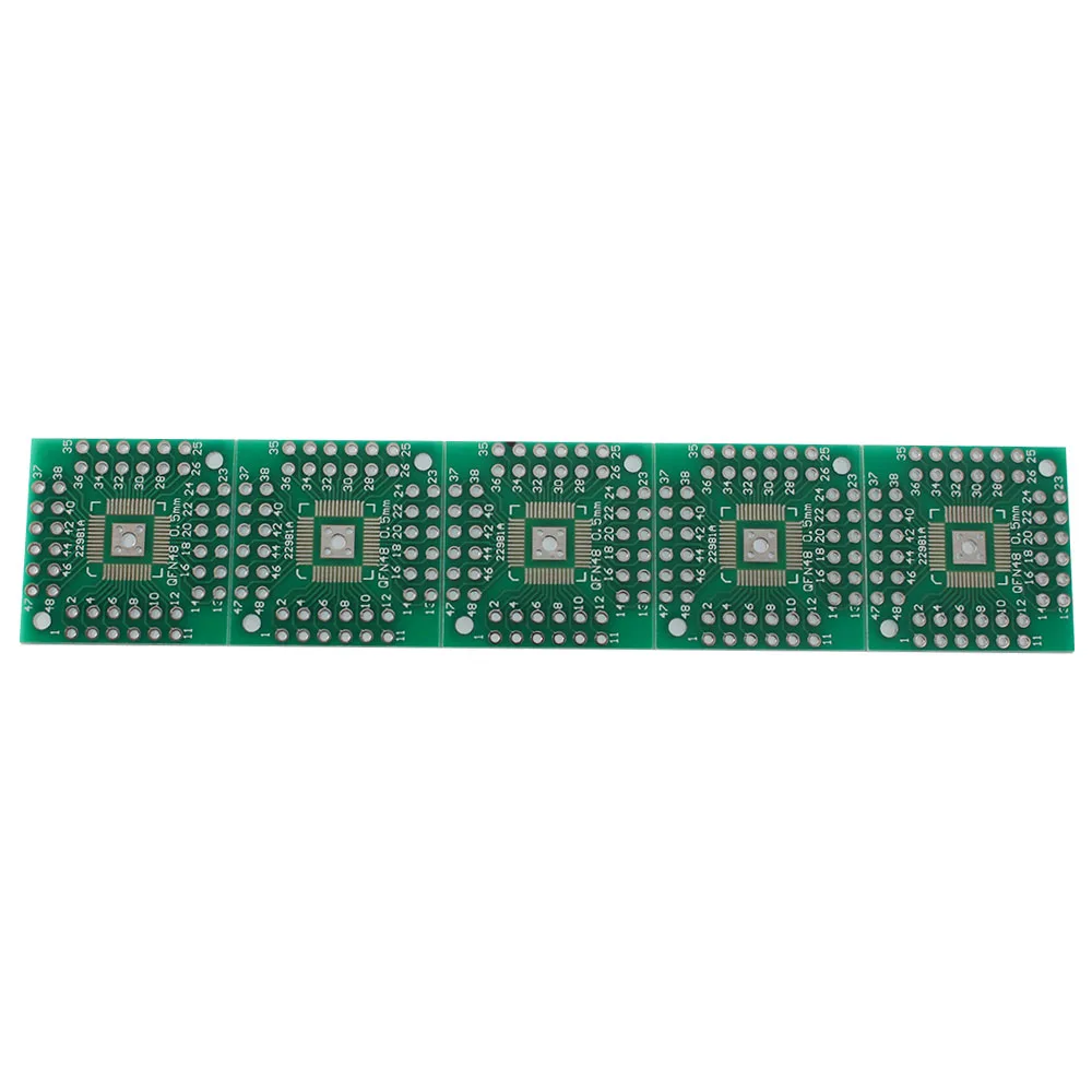 10 قطعة QFP44/QFP48/QFN44/QFN48 لوح مهايئ PCB لوحة دوائر كهربائية عدة ثقب قطر 1.0 مللي متر SMT إلى DIP محول لوحة محول