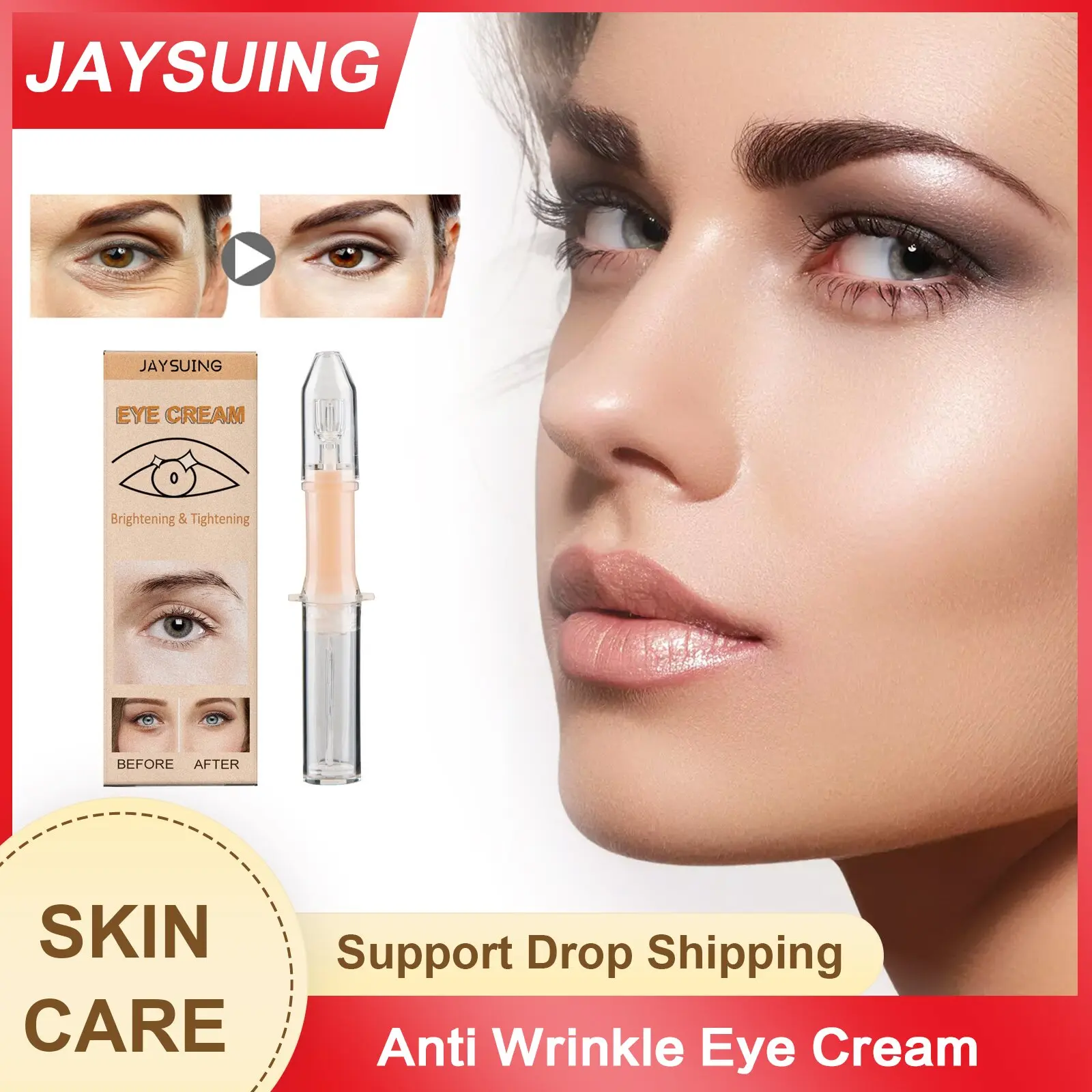 Anti Dark Circles Eye Cream Eye Bag Remover Lighten Wrinkle Remove Fine Line Lift Firming Fade Fat Granules Anti Aging Eye Cream